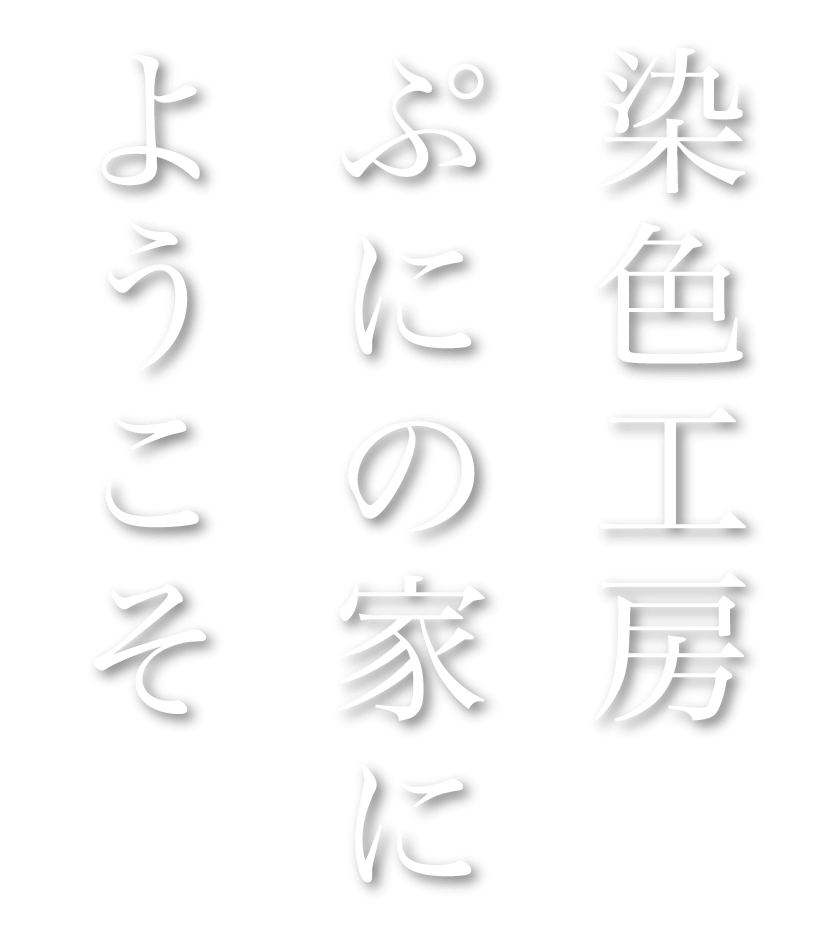 染色工房ぷにの家にようこそ